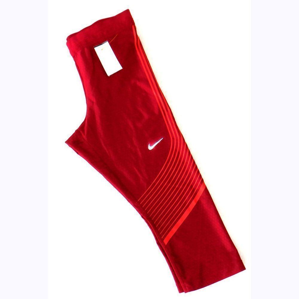 Nike hot pink/orange running cropped pants
